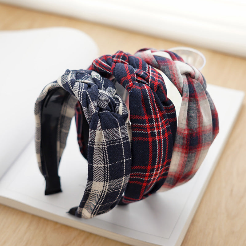 Braids top tartan look headband