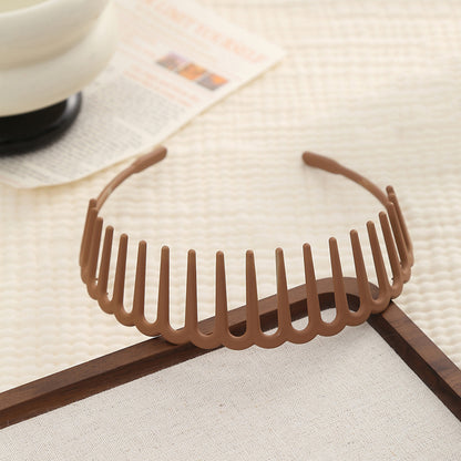 Acrylic headband with long teeth