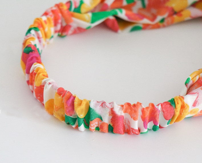 Bright floral elastic headband