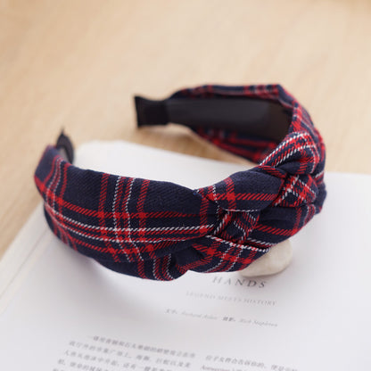 Braids top tartan look headband