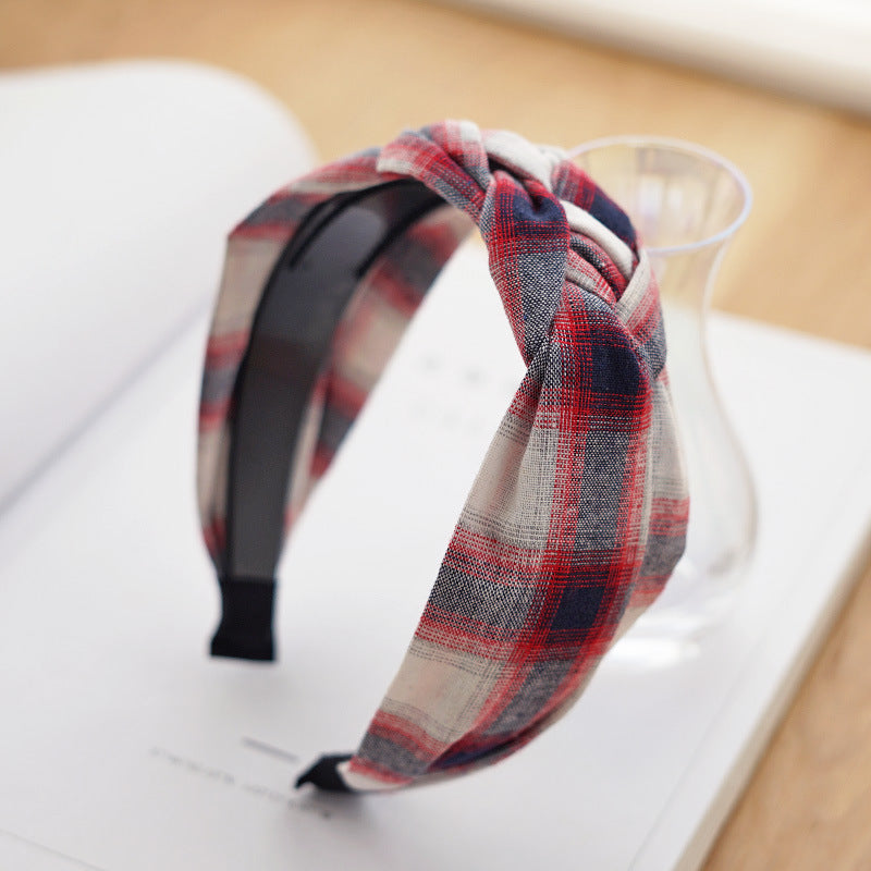 Braids top tartan look headband