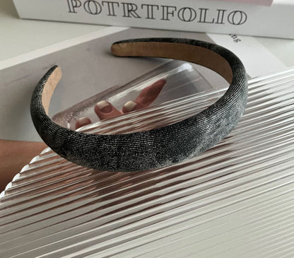 2cm wide printed leather headband