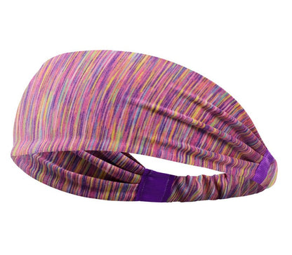 Multi-coloured sporty elastic bandanna hair band