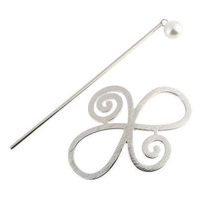 Metal floral hair stick