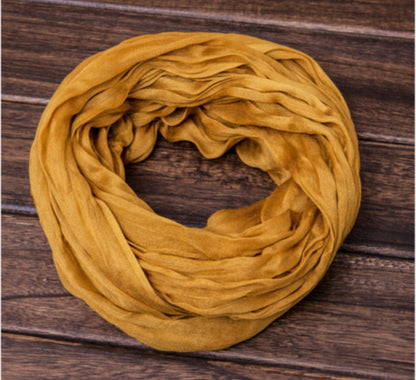 Silk cotton solid infinity scarf