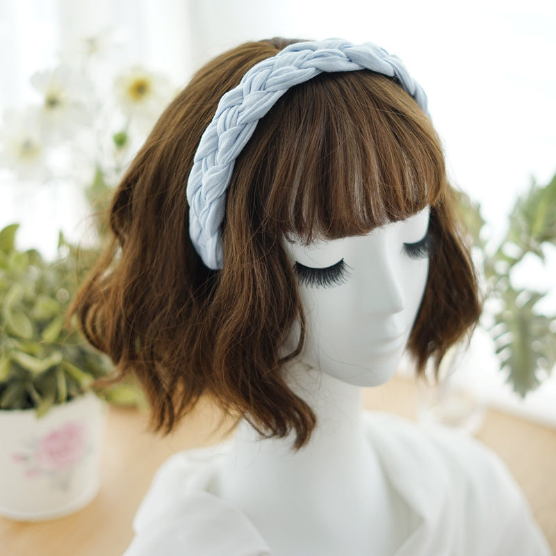Cotton braided top headband