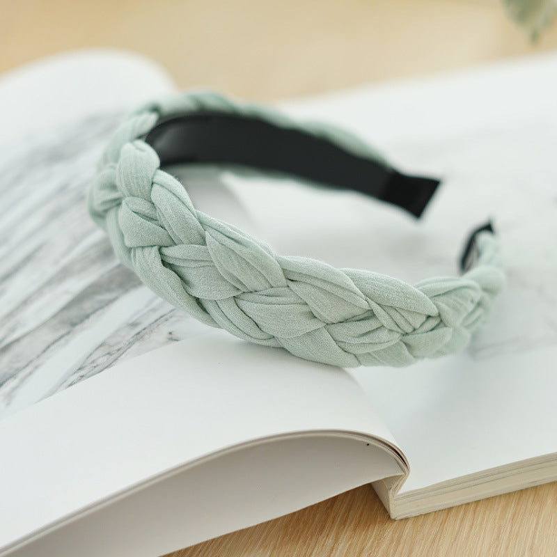 Cotton braided top headband