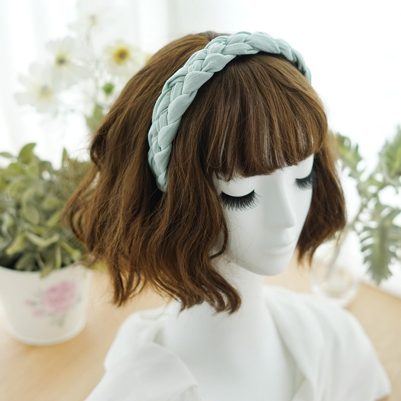 Cotton braided top headband