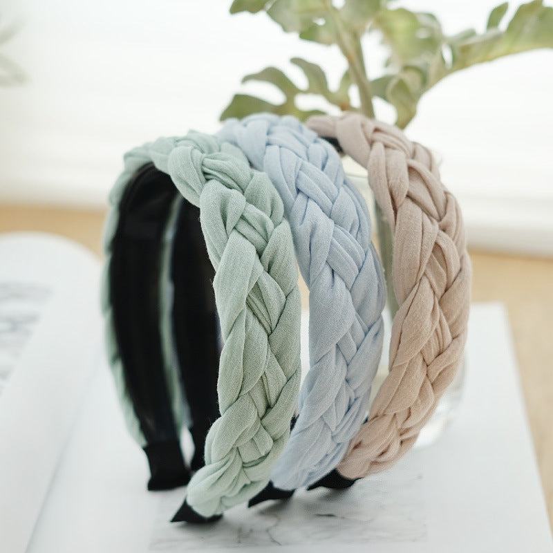 Cotton braided top headband