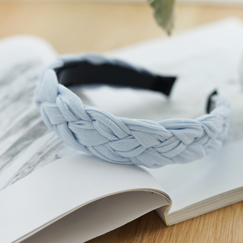 Cotton braided top headband