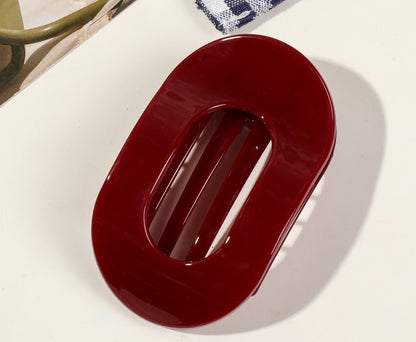 Oval flat hair claw