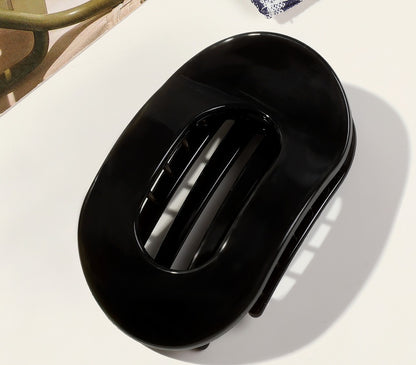 Oval flat hair claw