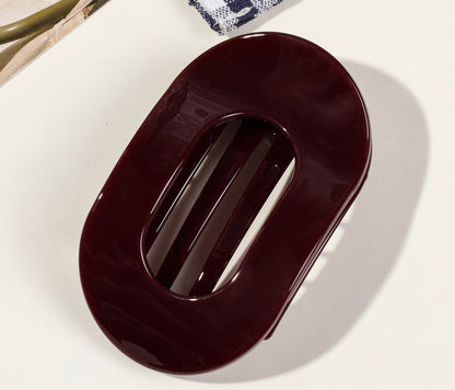 Oval flat hair claw