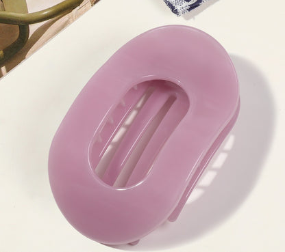 Oval flat hair claw