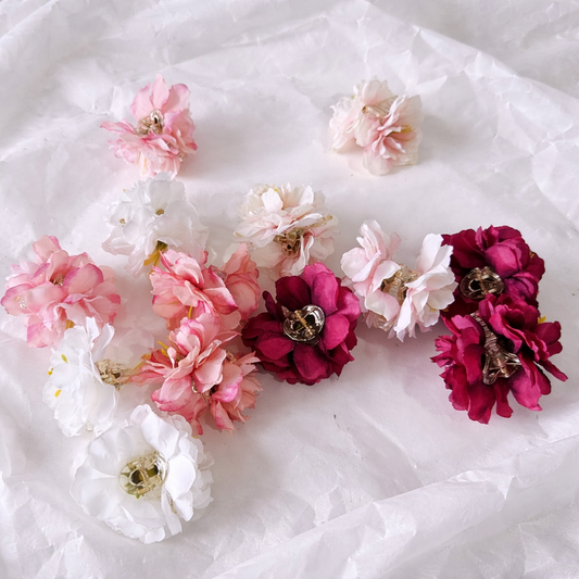 Multi-layer flower mini hair claw