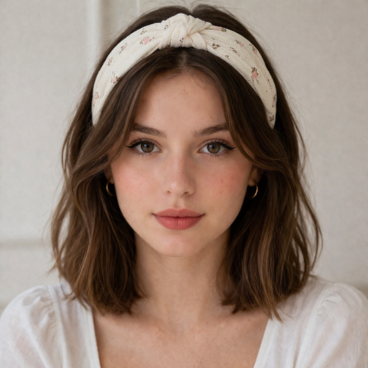 Cotton lace floral headband