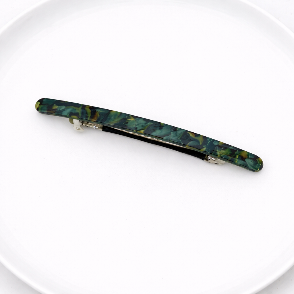 Super slim resin hair barrette