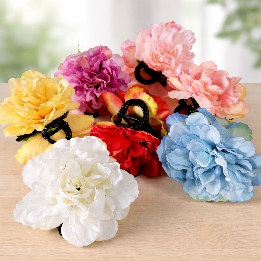 Flower hair claw