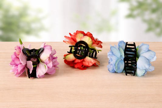 Flower hair claw