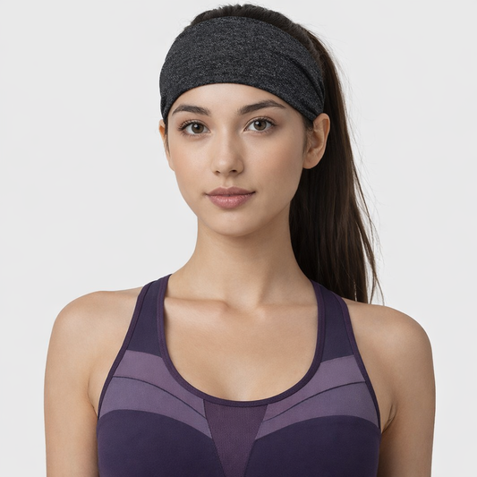 Multi-coloured sporty elastic bandanna hair band