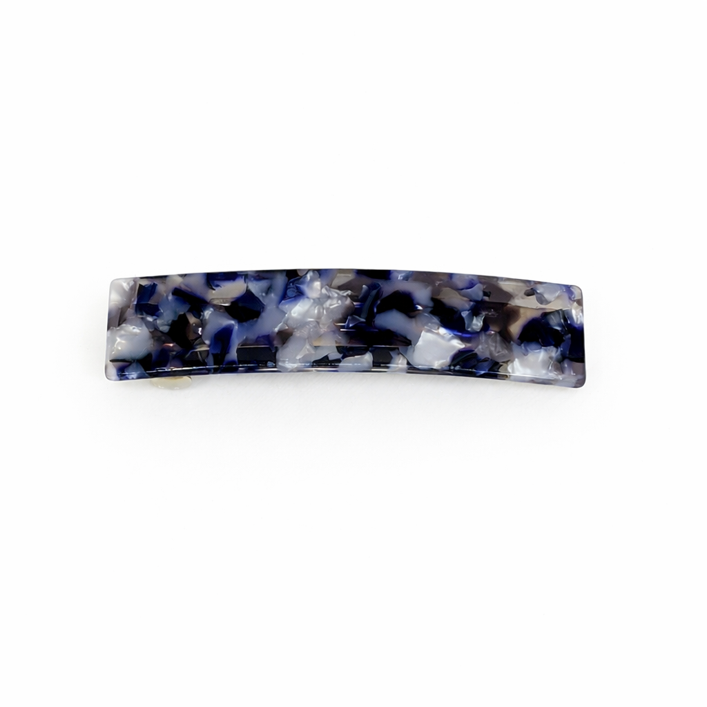 Rectangle resin hair barrette