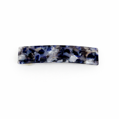 Rectangle resin hair barrette