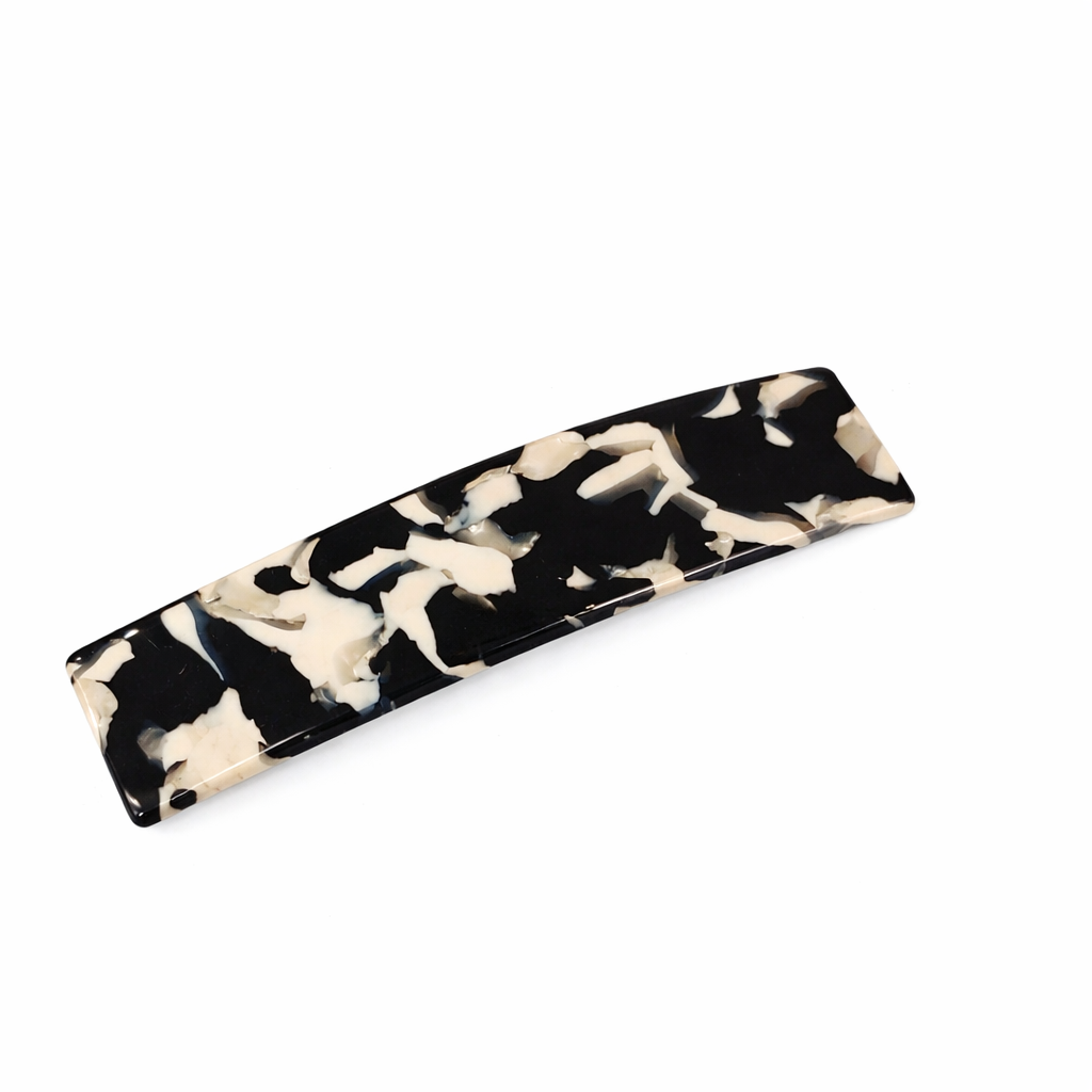 Rectangle resin hair barrette