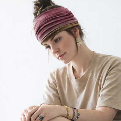 Tie dye print super wide twist front stretchy headband