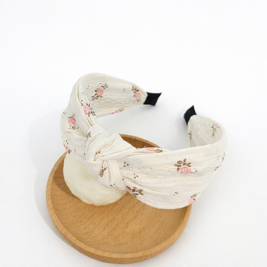 Cotton lace floral headband