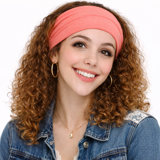 Plain knotted bandanna hair band