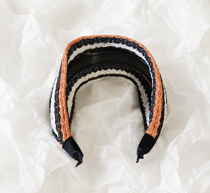 8cm wide multicoloured lace headband