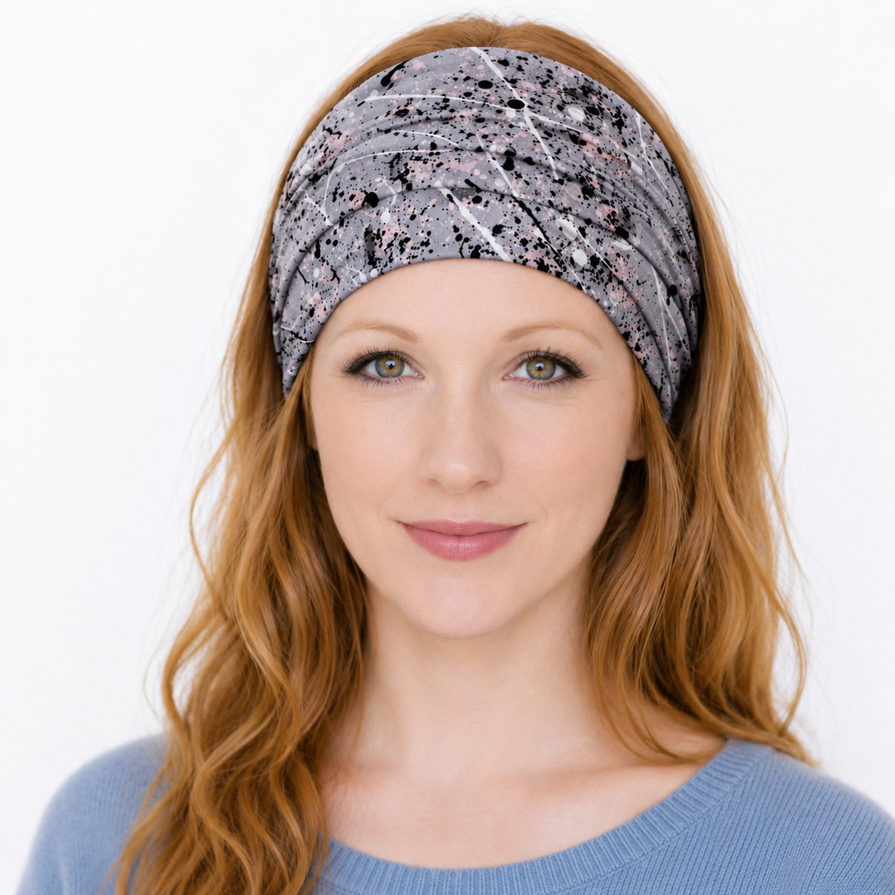 Multi-purpose seamless head wrap in multicolour print