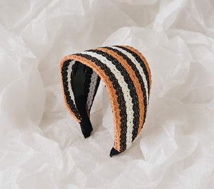 8cm wide multicoloured lace headband