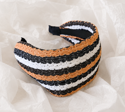 8cm wide multicoloured lace headband