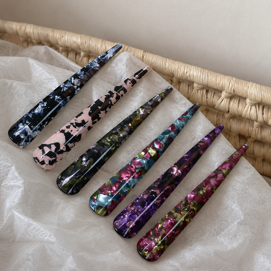 Large size resin Ibis clip in multicolours