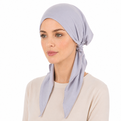 Super soft plain hair cap with scarf