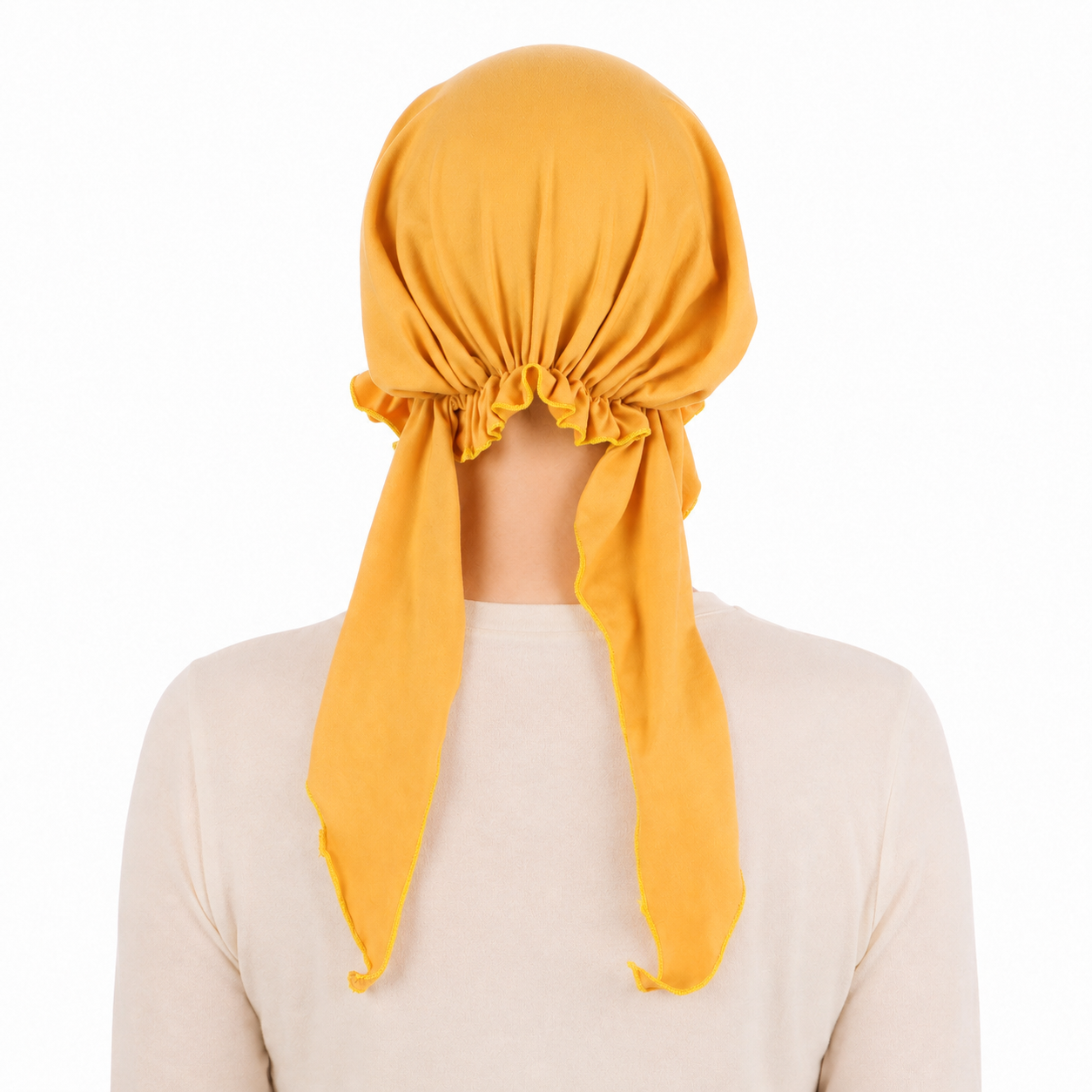 Super soft plain hair cap with scarf
