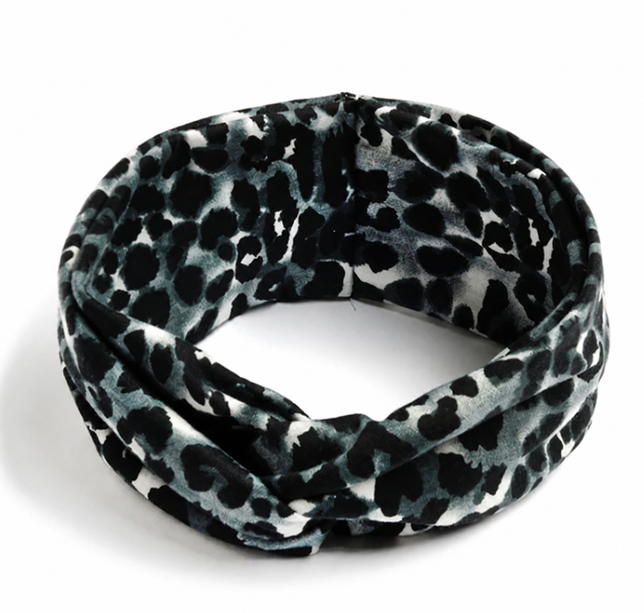 Leopard print twist headband