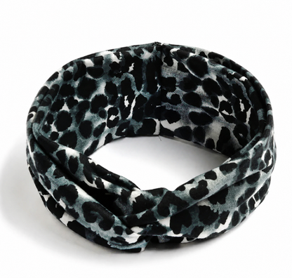 Leopard print twist headband