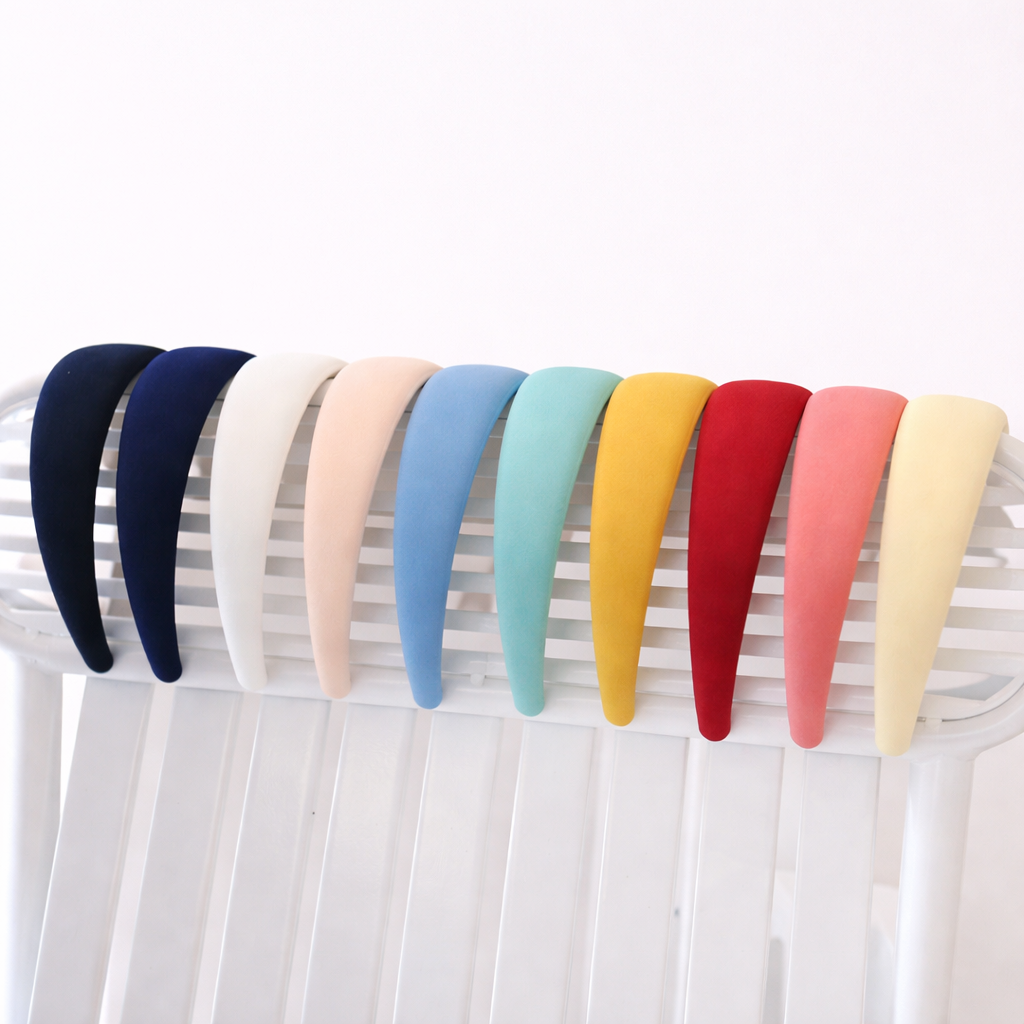 4cm solid chiffon thinly padded headband
