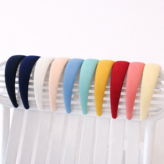 4cm solid chiffon thinly padded headband