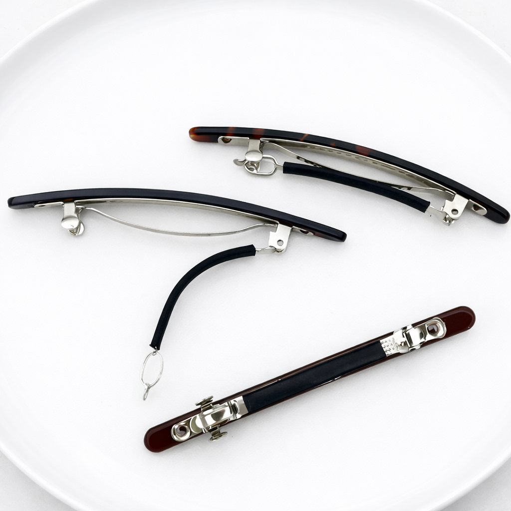Super slim resin hair barrette