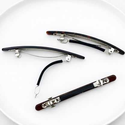 Super slim resin hair barrette