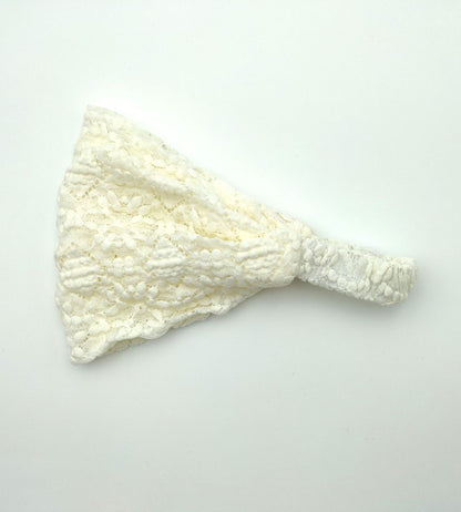 Lace bandanna elastic headband