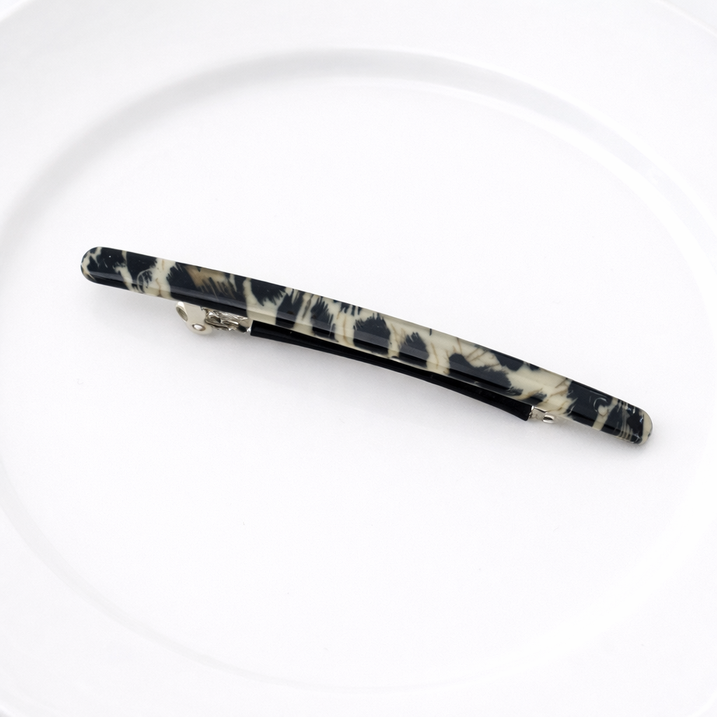 Super slim resin hair barrette
