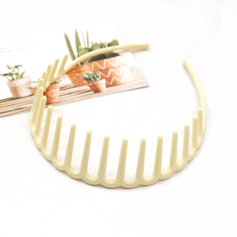 Acrylic headband with long teeth