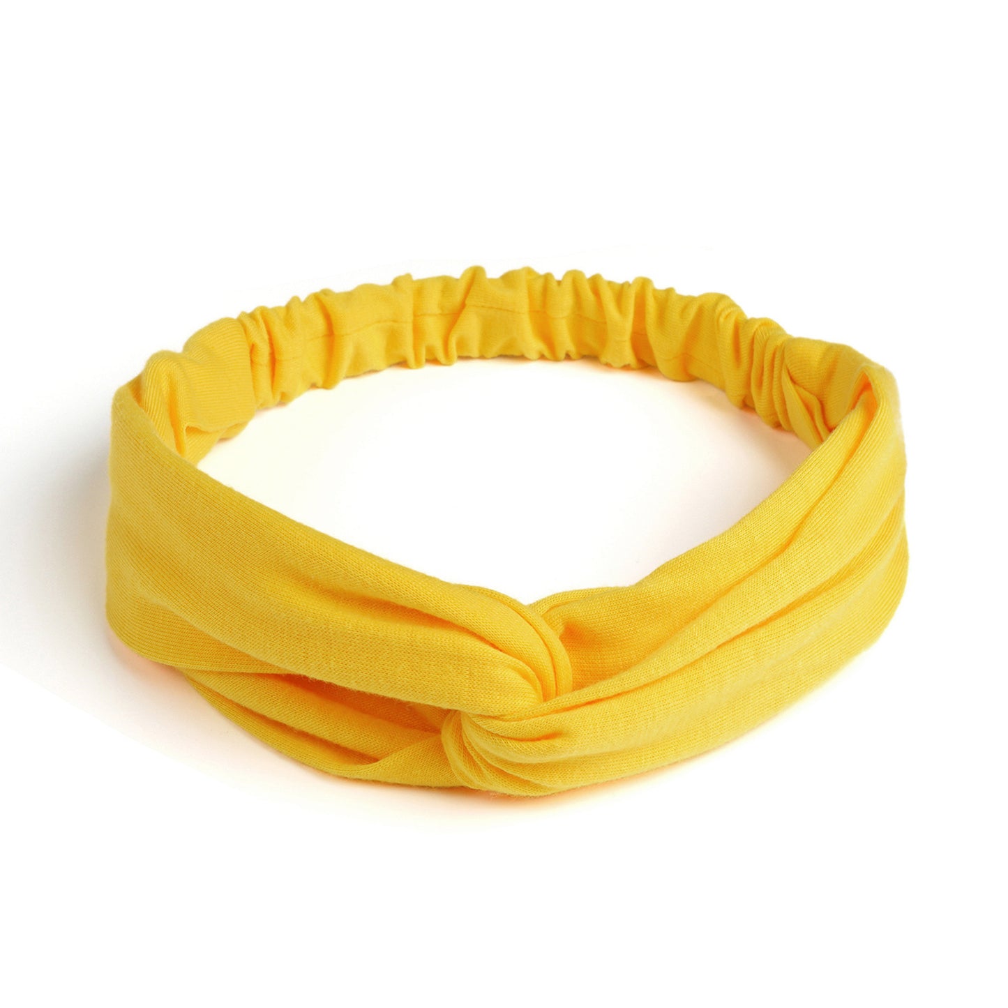 Twist front cotton elastic headband