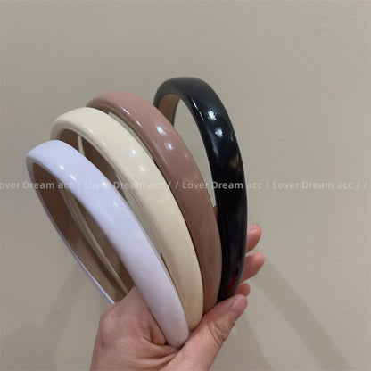 1.8cm-wide glossy leather slim headband