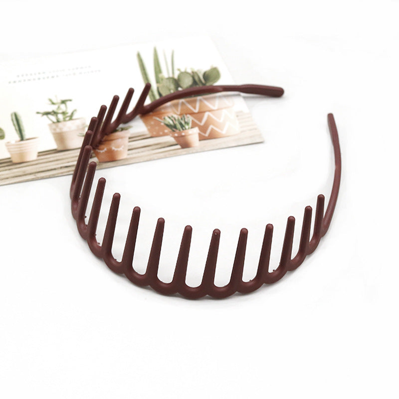 Acrylic headband with long teeth