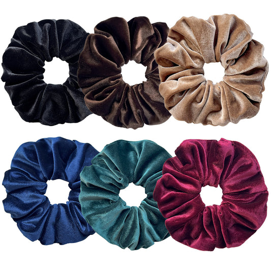 Large velvet scrunchies